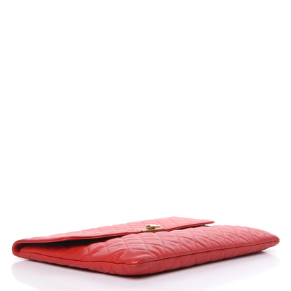 Chanel Caviar Quilted Large Golden Class Pouch Red 4 of 13