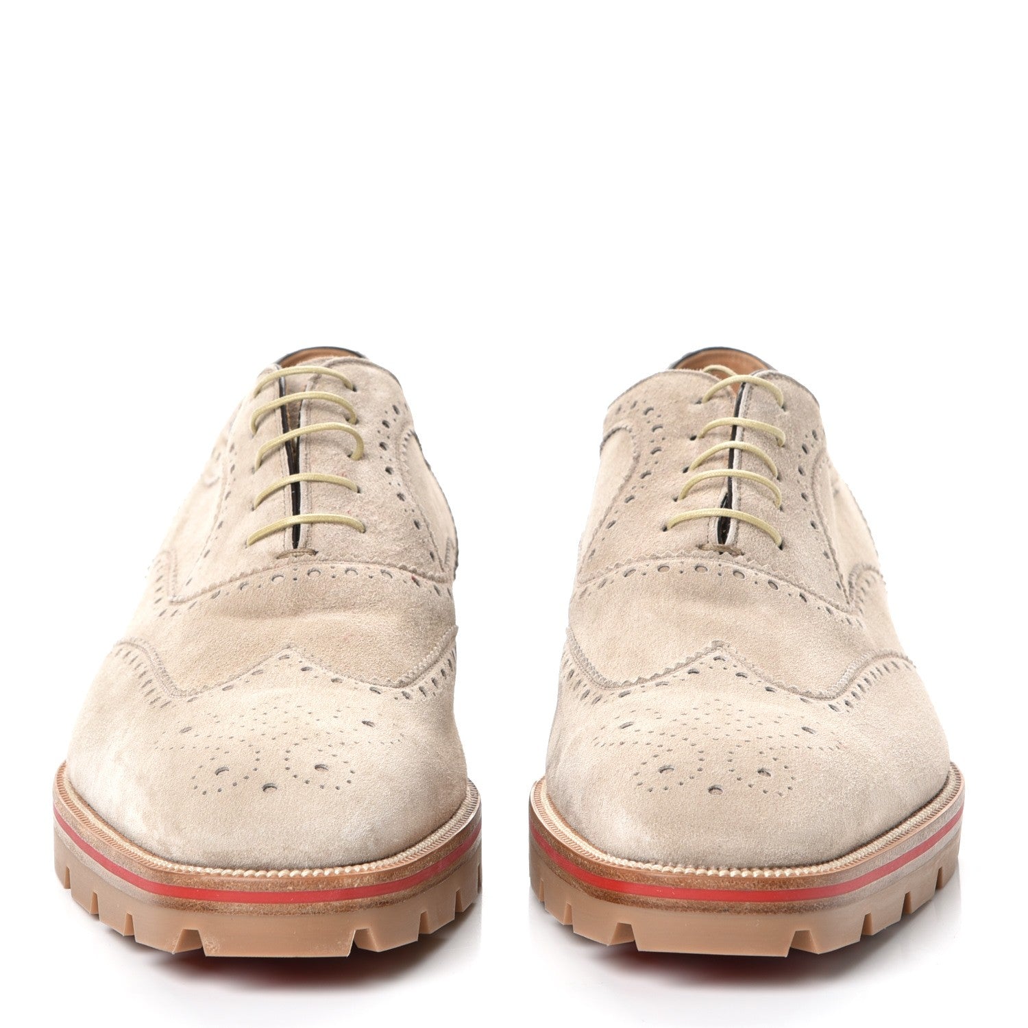 Christian Louboutin Mens Veau Velours Charlie Me Flat Oxfords 45 Galet 2 of 11