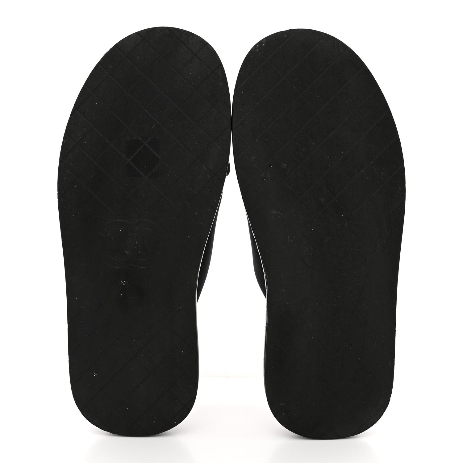 Chanel Fabric CC Mules Sandals 36 Black 6 of 9