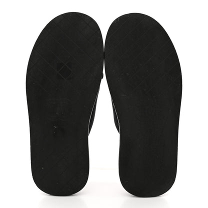 Chanel Fabric CC Mules Sandals 36 Black 6 of 9