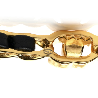 Chanel Crystal Lambskin CC More Is More Hair Clip Black Gold 4 of 4