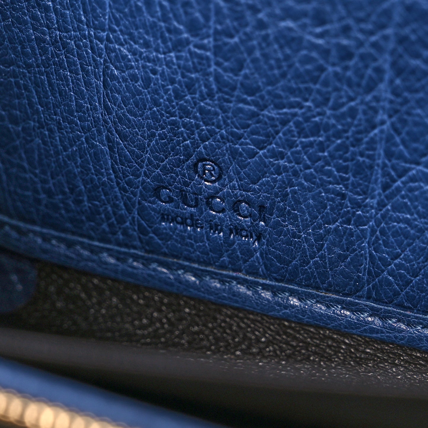 Ostrich Bamboo Zip Around Wallet Dark Blue