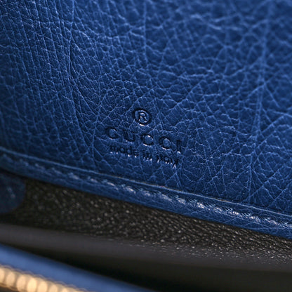 Gucci Ostrich Bamboo Zip Around Wallet Dark Blue 6 of 11
