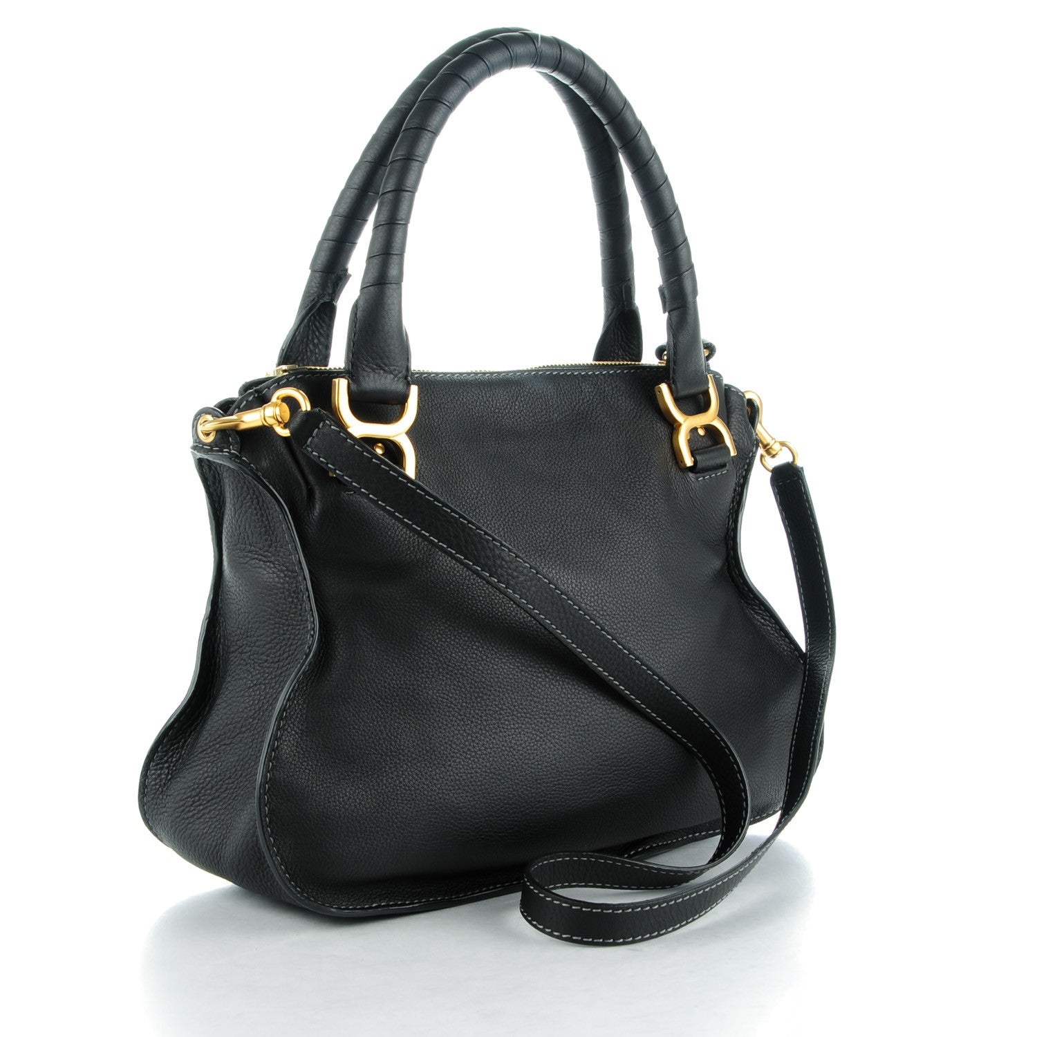 Chloe Calfskin Medium Marcie Satchel Black 3 of 7