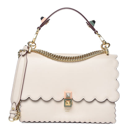 Fendi Vitello Liberty Scalloped Studded Kan I Shoulder Bag Camelia 1 of 9