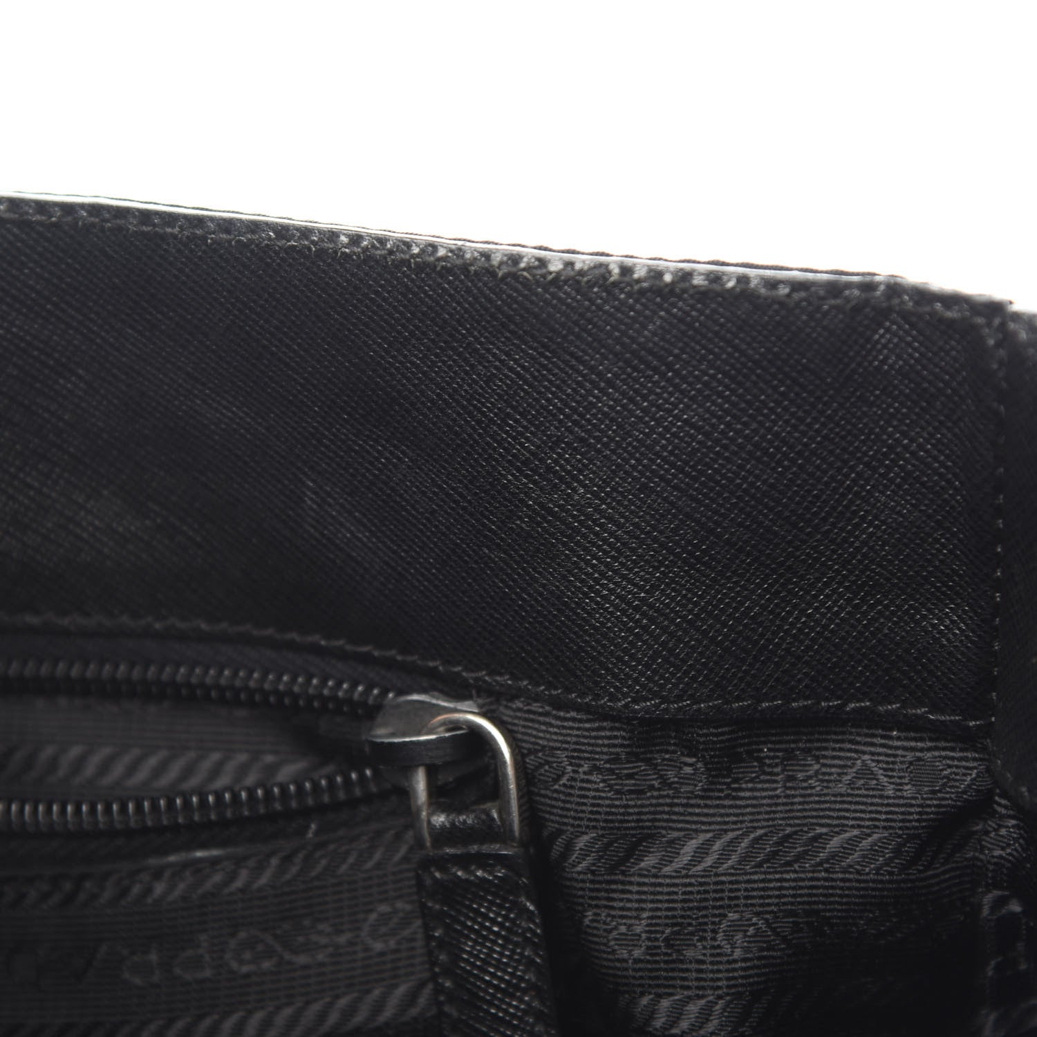 Prada Tessuto Nylon Saffiano Briefcase Black 11 of 12