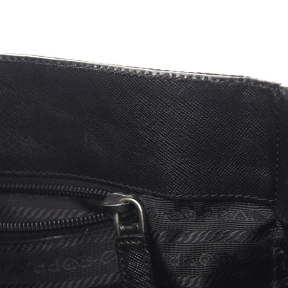 Prada Tessuto Nylon Saffiano Briefcase Black 11 of 12