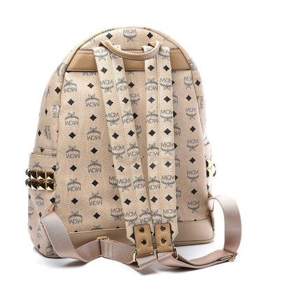 MCM Visetos Medium Side Studs Stark Backpack Beige 2 of 13