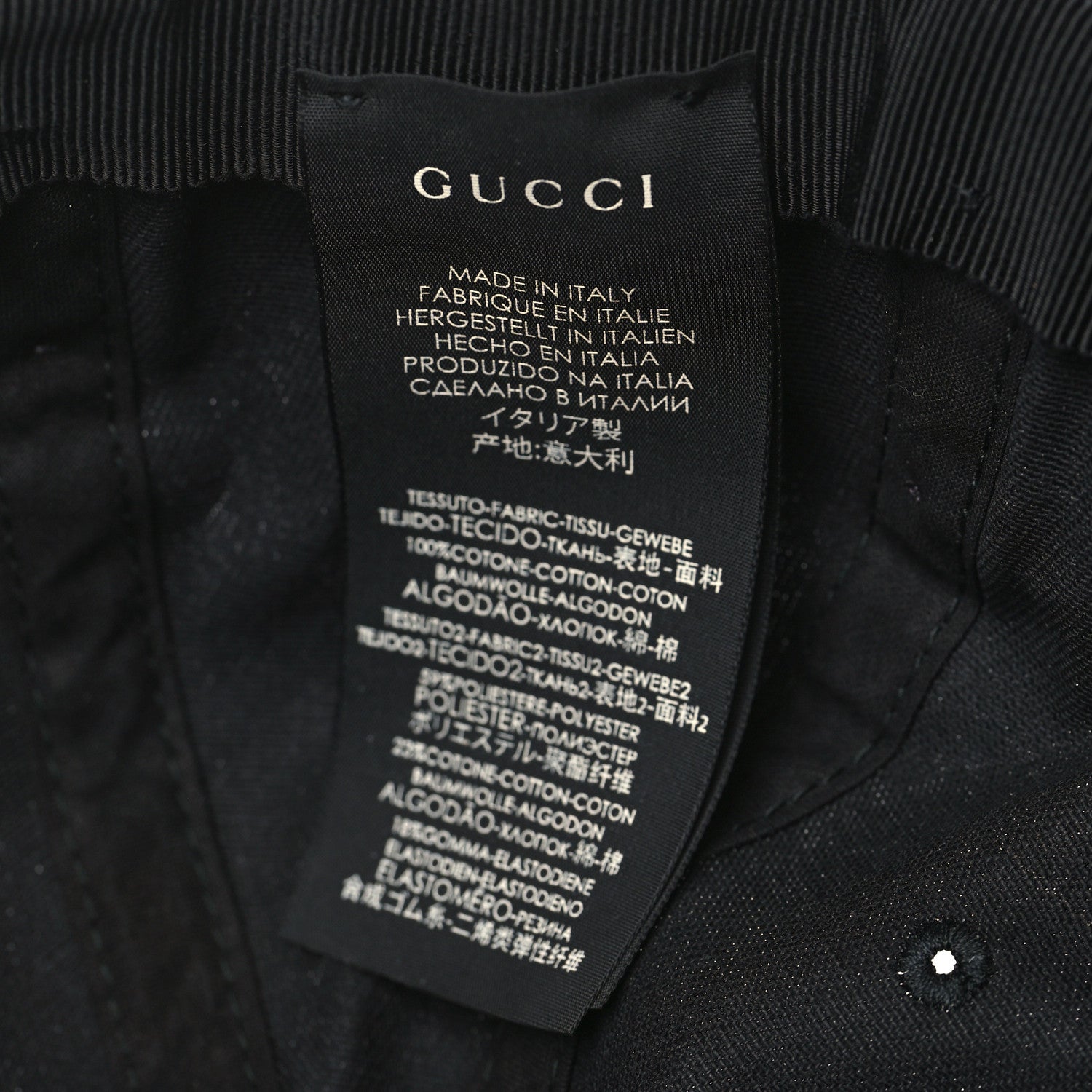 Gucci Gabardine Gucci Headband Baseball Hat 57 Black 8 of 8