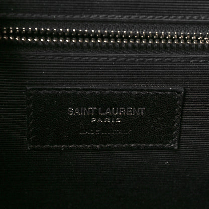 Saint Laurent Grain De Poudre Textured Mixed Matelasse Large Triquilt Monogram Satchel Earth 5 of 8