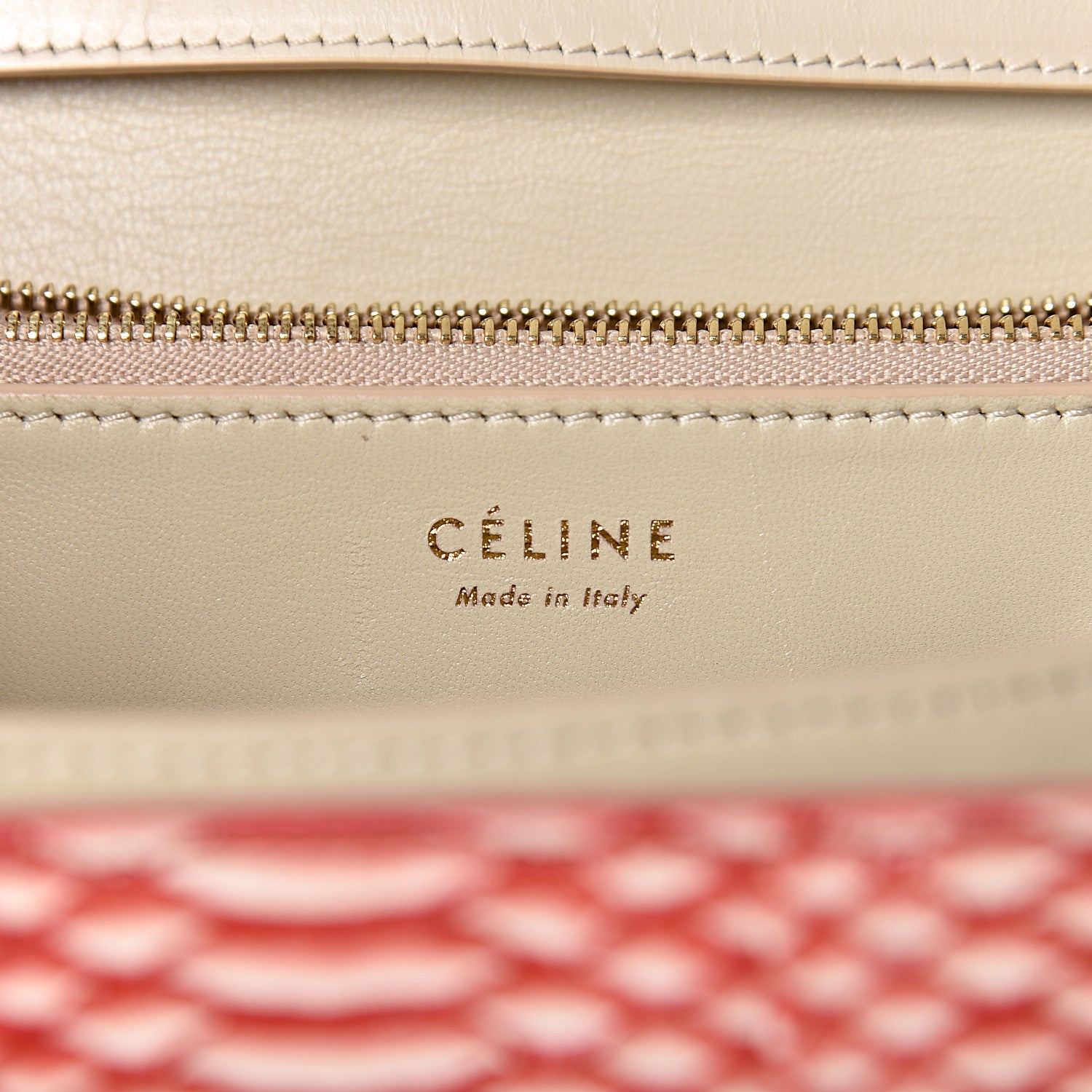 Celine Watersnake Medium Classic Box Red 6 of 10