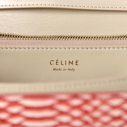 Celine Watersnake Medium Classic Box Red 6 of 10