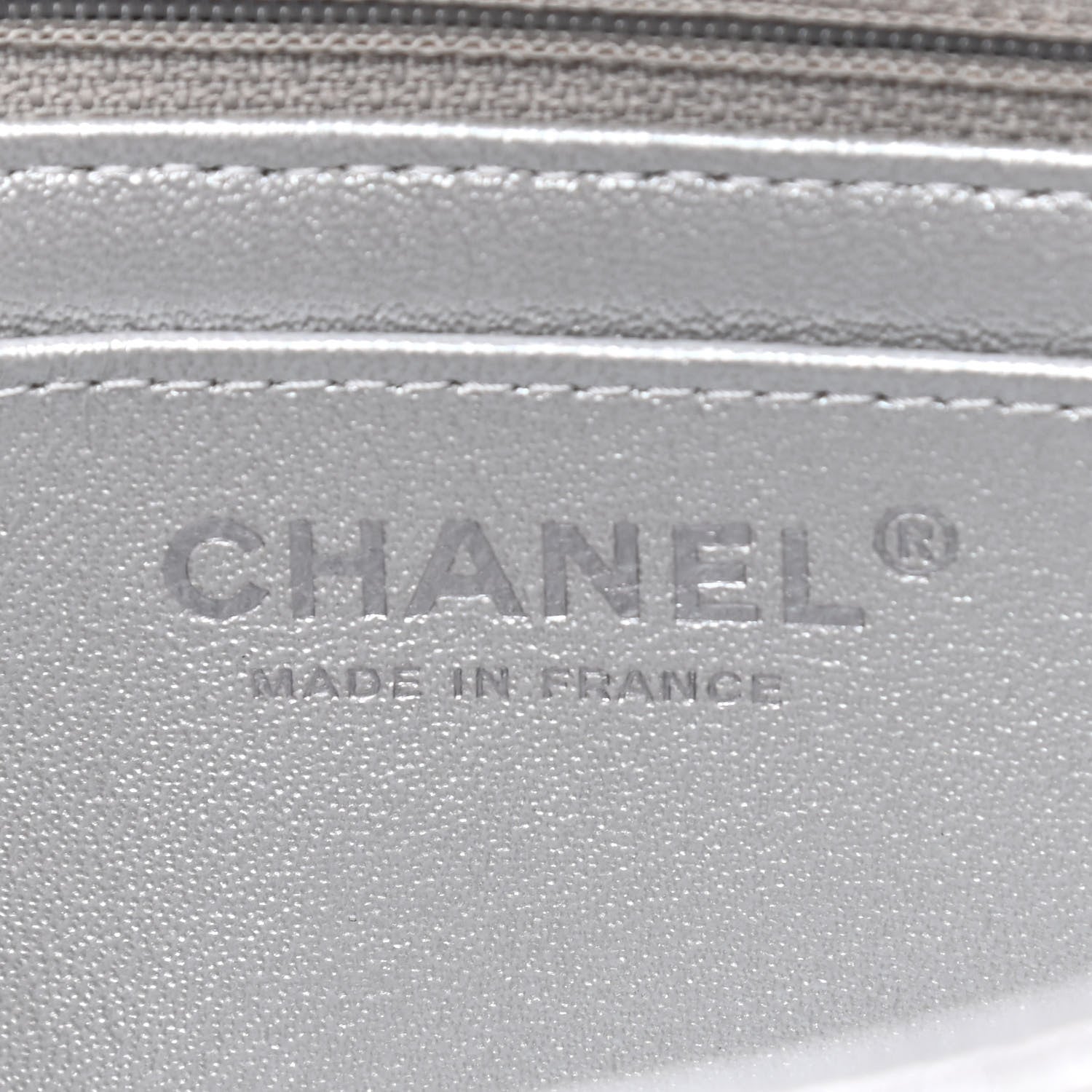 Chanel Metallic Lambskin Quilted Mini Rectangular Flap Silver 6 of 9