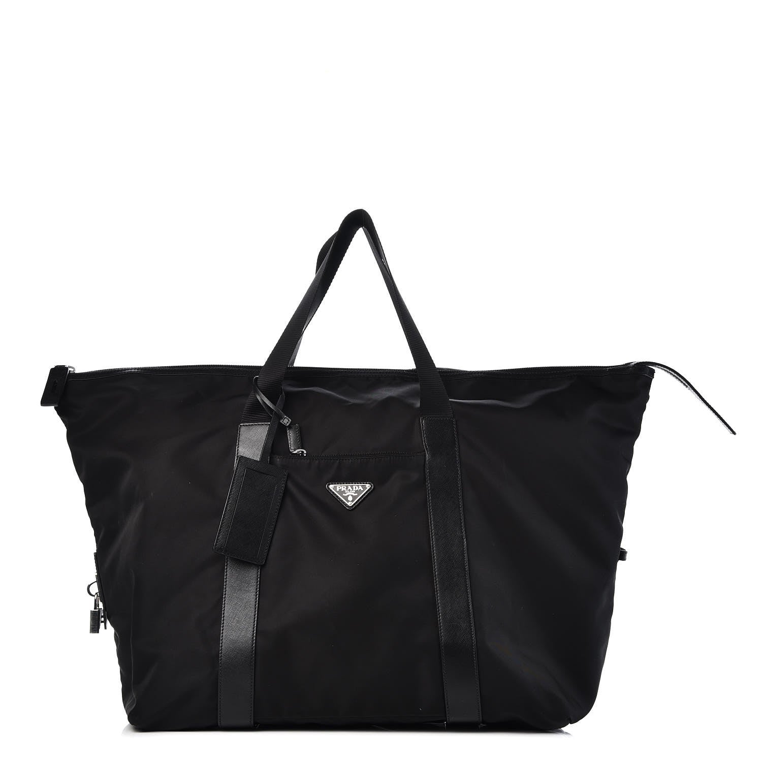 Prada Tessuto Nylon Weekender Black 1 of 9
