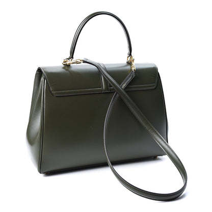 Celine Satinated Calfskin Medium 16 Top Handle Bag Khaki 2 of 10