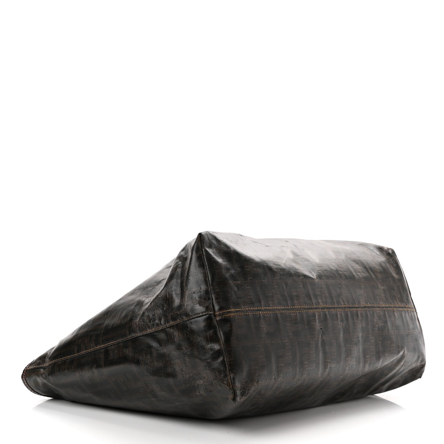 Zucca Spalmati Matrioska Large Roll Tote Tobacco Black