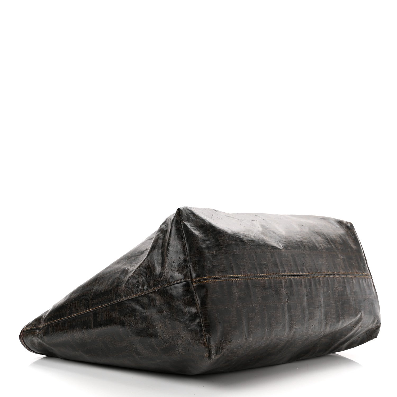 Fendi Zucca Spalmati Matrioska Large Roll Tote Tobacco Black 4 of 16