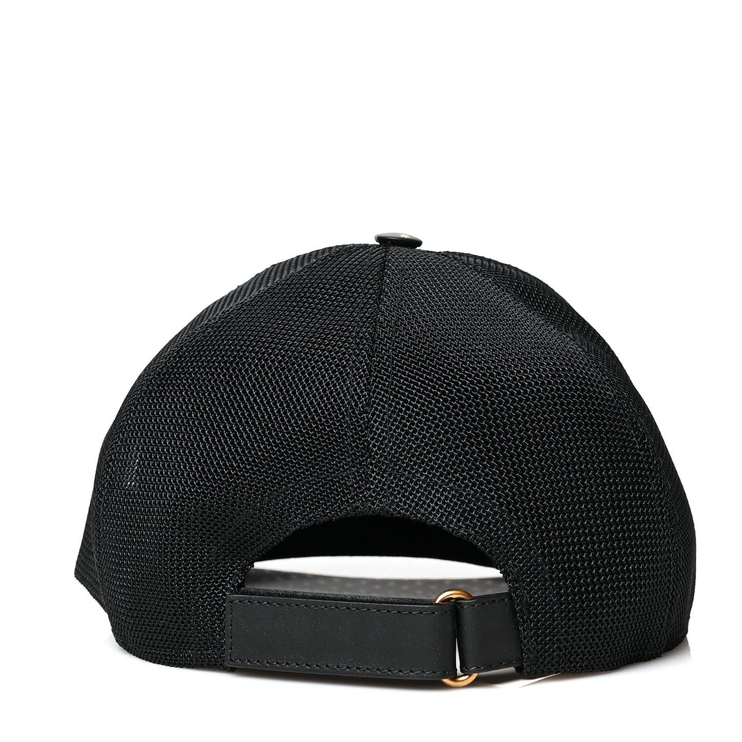 X SEGA Calfskin GUCCY Stars Baseball Hat XL Black Gold