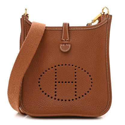 Hermes Taurillon Clemence Evelyne TPM Gold 1 of 11