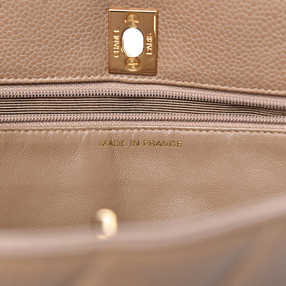 Chanel Caviar Quilted Shopping Tote Dark Beige 7 of 12