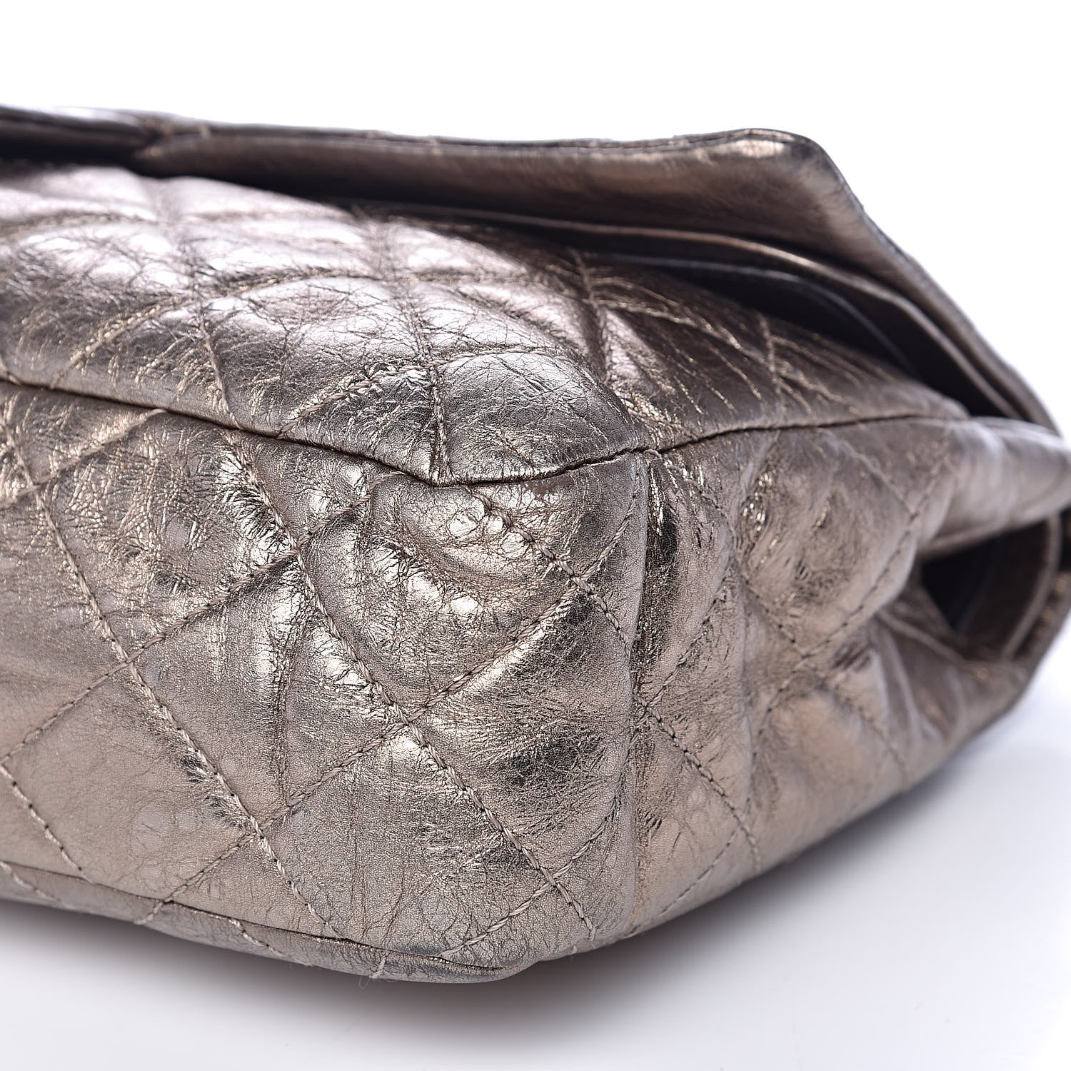 Chanel Metallic Aged Calfskin Quilted 2.55 Reissue 227 Flap Dark Silver 8 of 15
