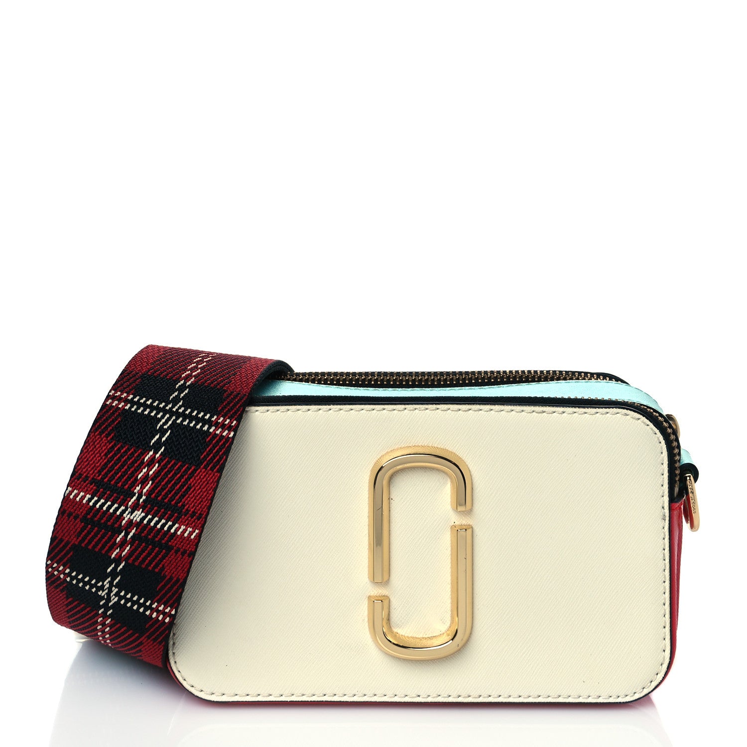 Marc Jacobs Saffiano Small Snapshot Camera Bag Porcelain Multi 1 of 9