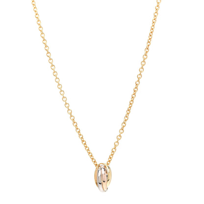 Cartier 18K Pink Yellow White Gold Baby Trinity Pendant Necklace 1 of 4