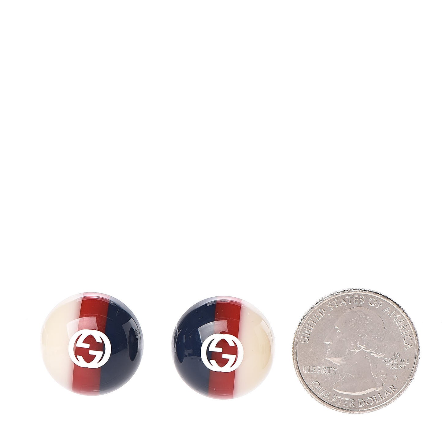 Resin Web Stud Earrings Blue Red