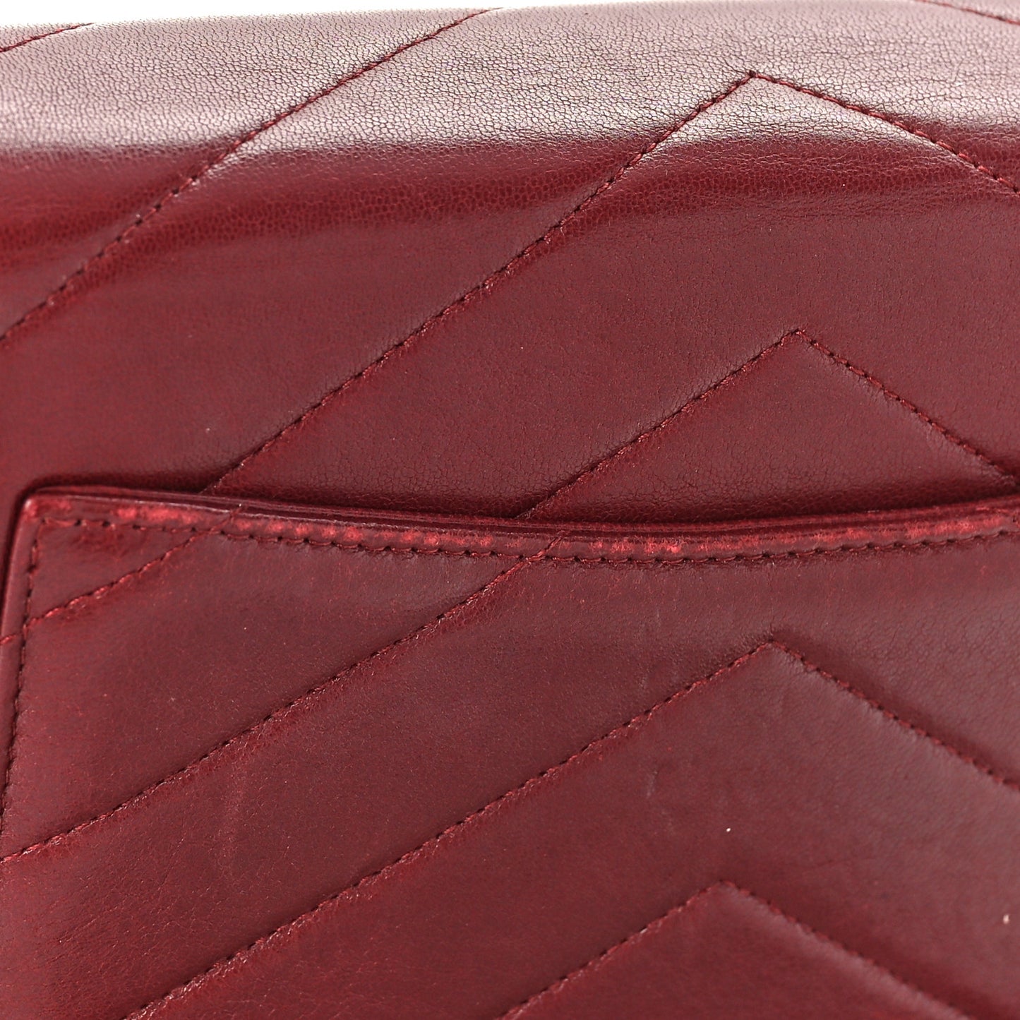Lambskin Chevron Quilted Coco Envelope Flap Red