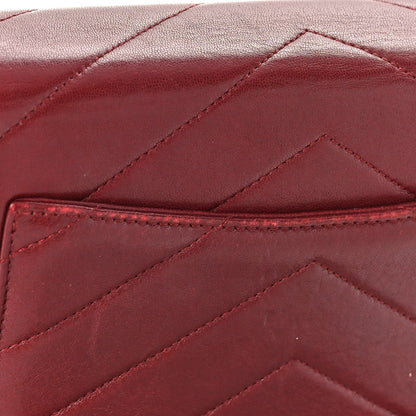 Chanel Lambskin Chevron Quilted Coco Envelope Flap Red 10 of 13