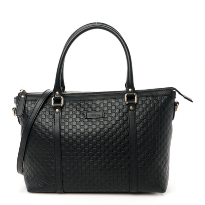 Gucci Soft Microguccissima Small Zippered Satchel Black 1 of 14