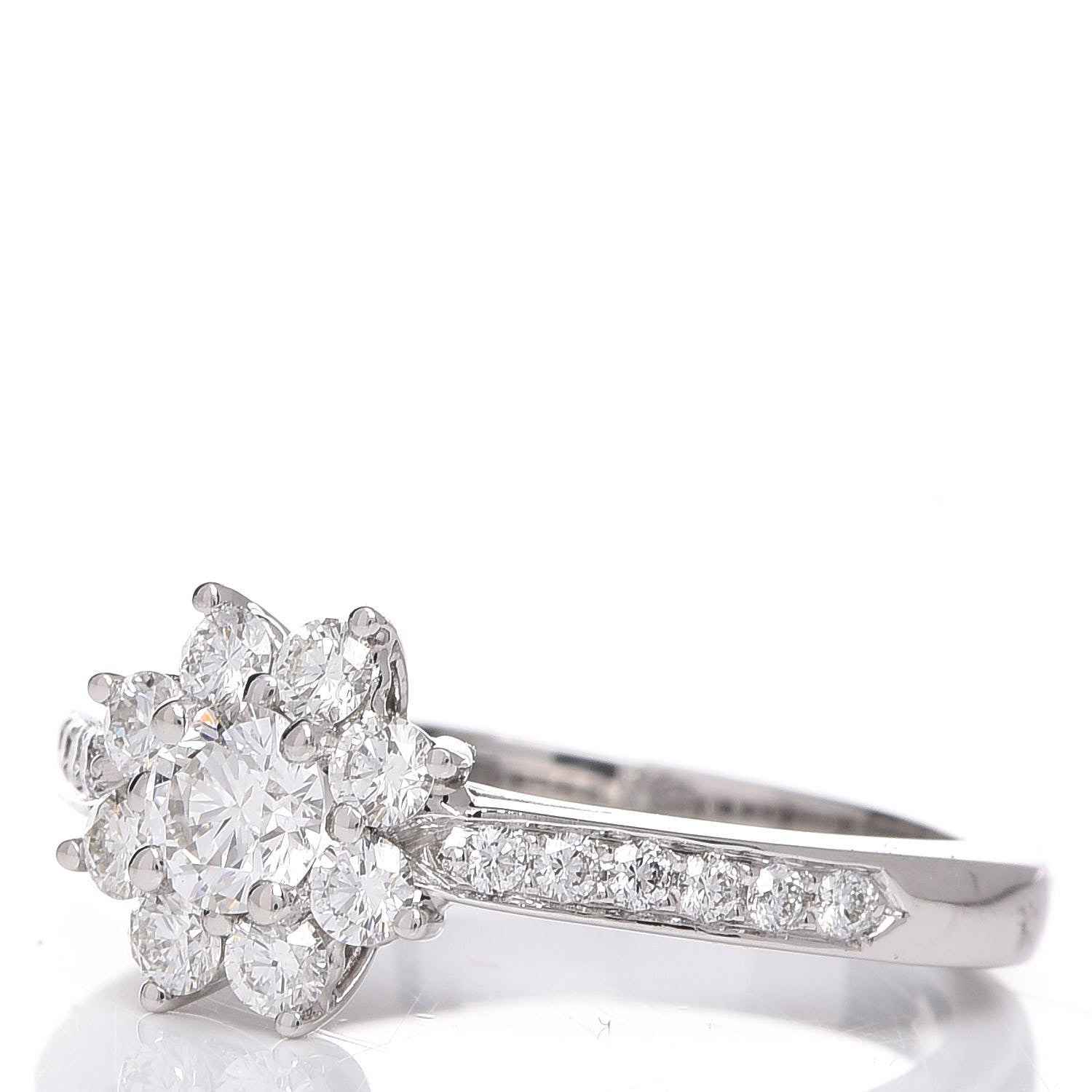 Tiffany Platinum Diamond Flora Ring 48 4.5 3 of 6