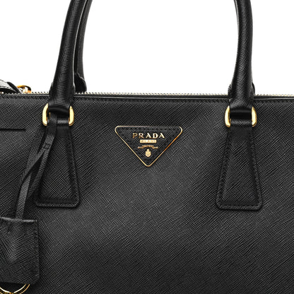 Prada Saffiano Small Galleria Double Zip Tote Black 8 of 10