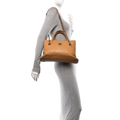 Chanel Grained Vegetal Calfskin Small Urban Shopping Tote Camel 2 of 10