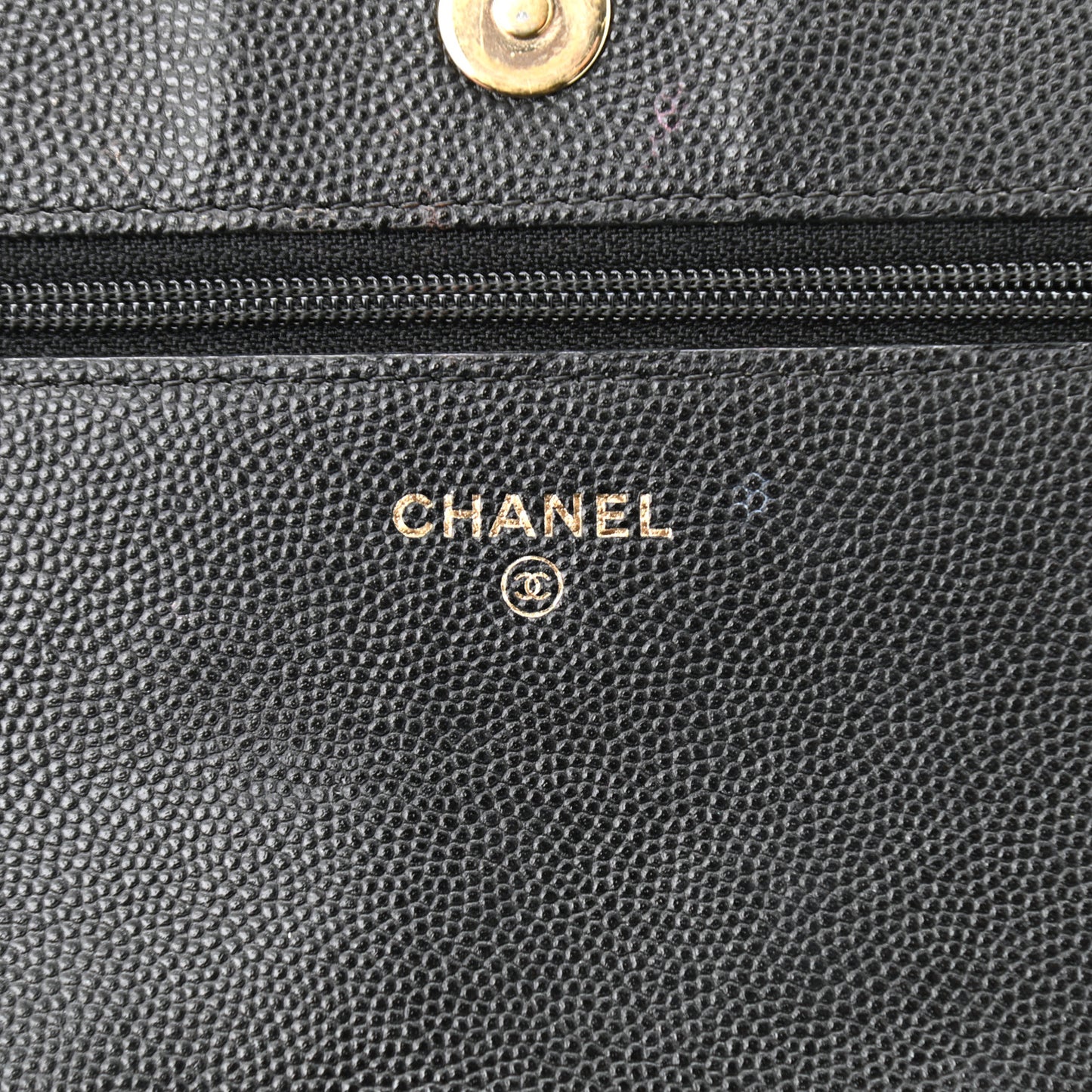 Caviar Quilted Boy Wallet On Chain WOC Black