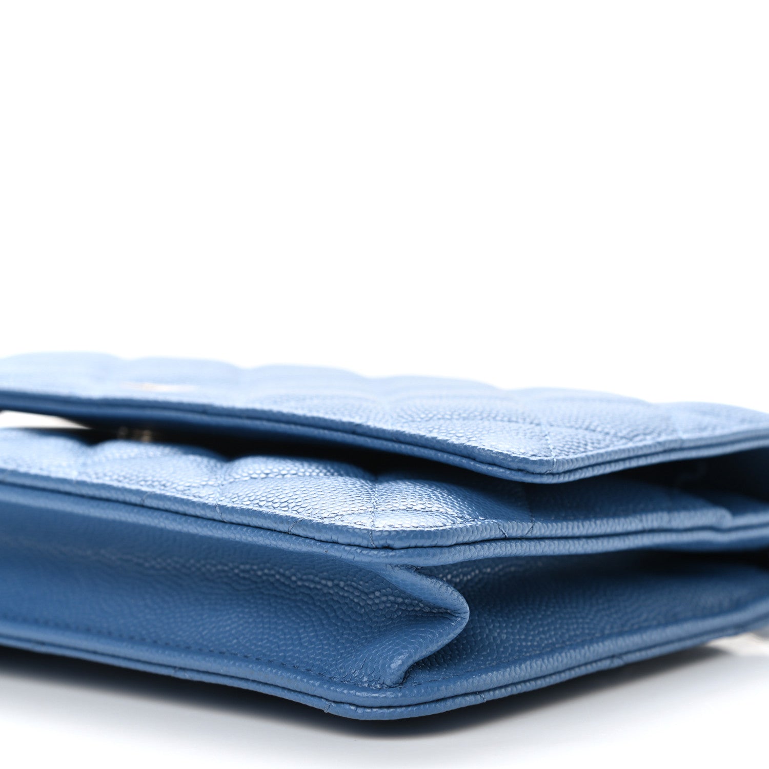 Chanel Caviar Quilted Wallet On Chain WOC Blue 10 of 11