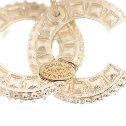 Chanel Crystal CC Earrings Gold 4 of 5