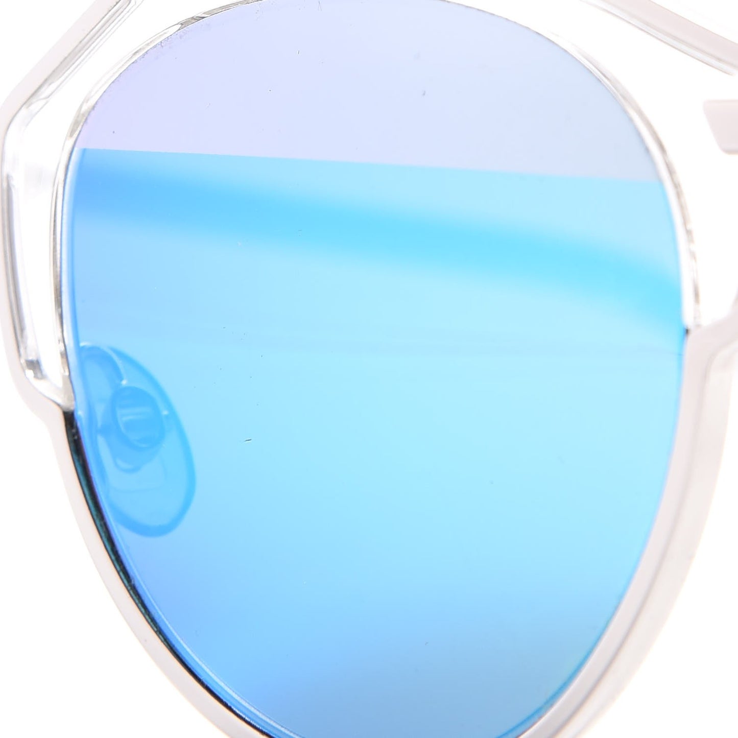 Mirrored So Real Sunglasses Crystal Silver White