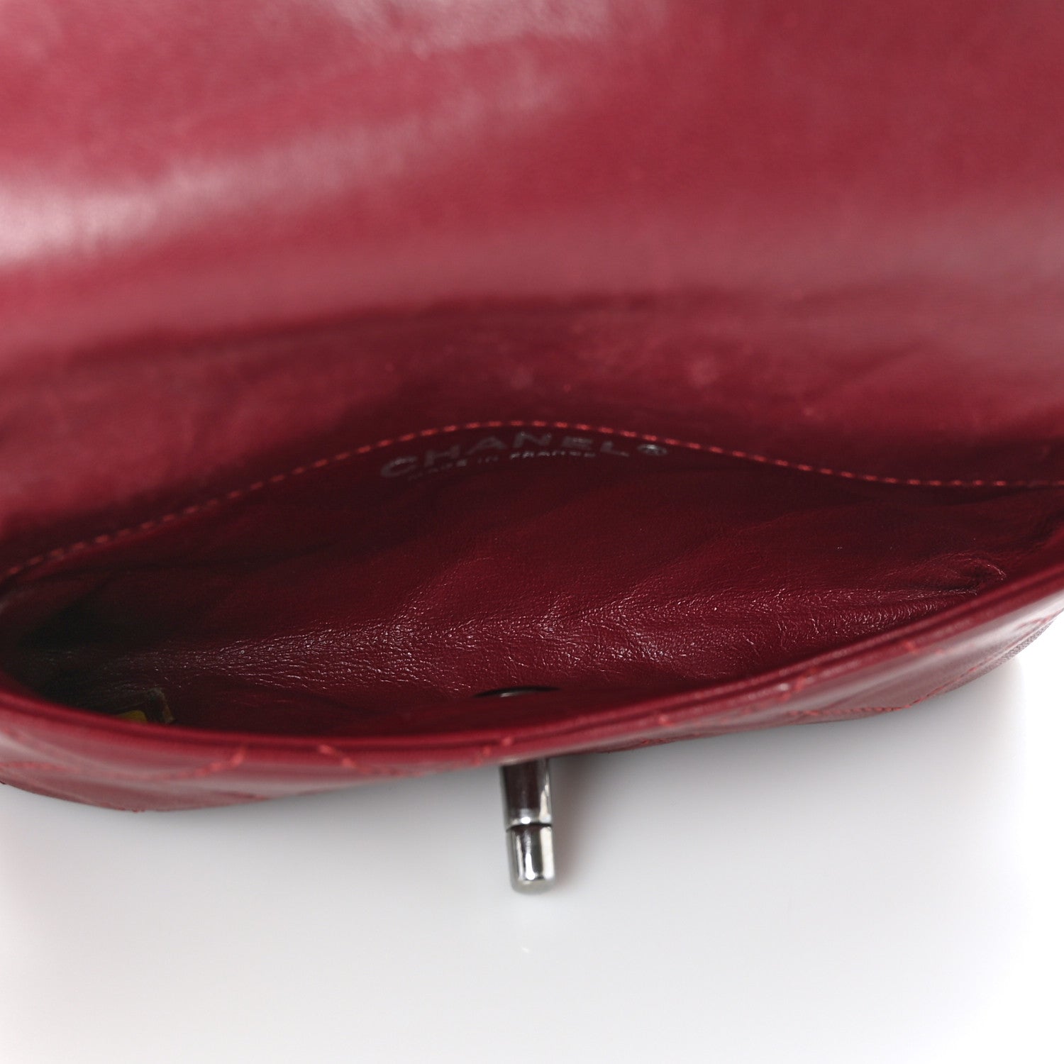 Chanel Lambskin Quilted Mini Mineral Nights Flap Crossbody Bag Dark Red 5 of 10