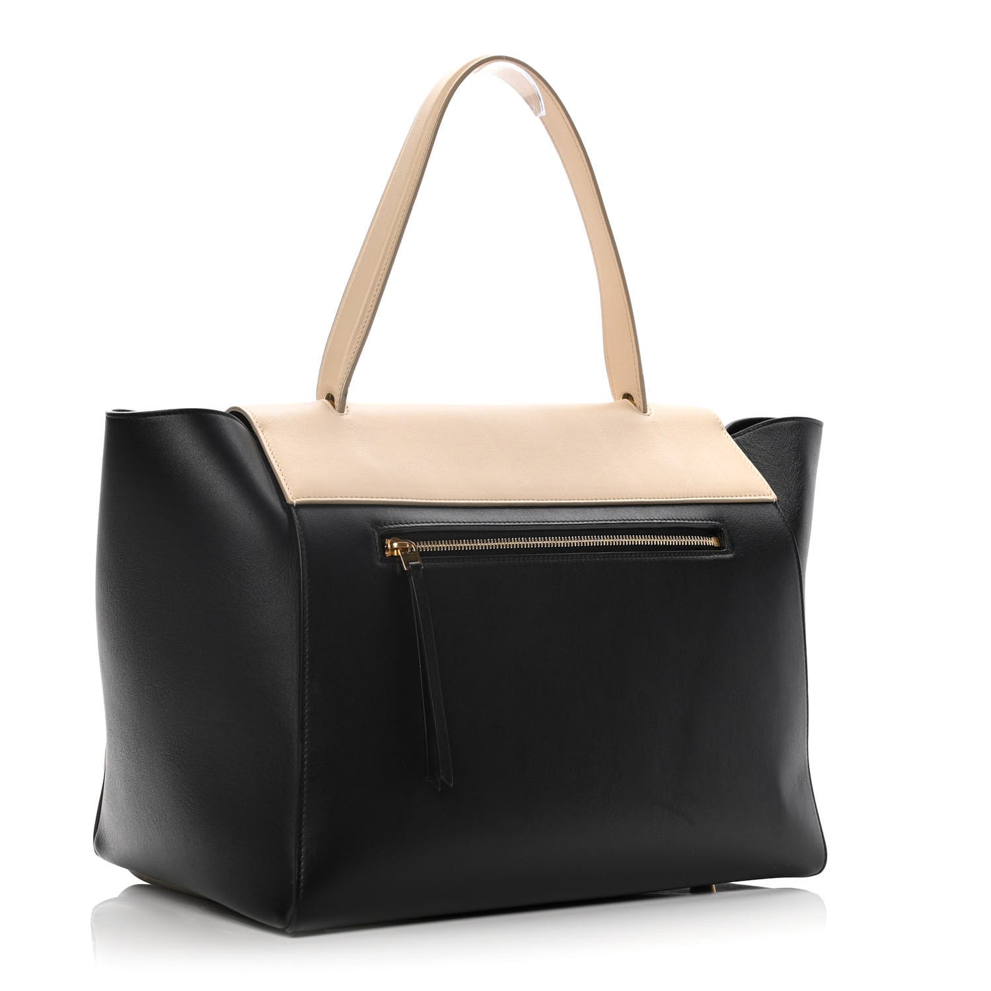 Smooth Calfskin Small Bi-Color Belt Bag Black Cream