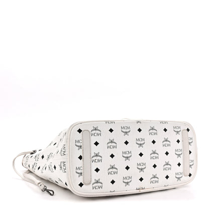 MCM Visetos Medium Liz Reversible Shopper Tote White 7 of 16