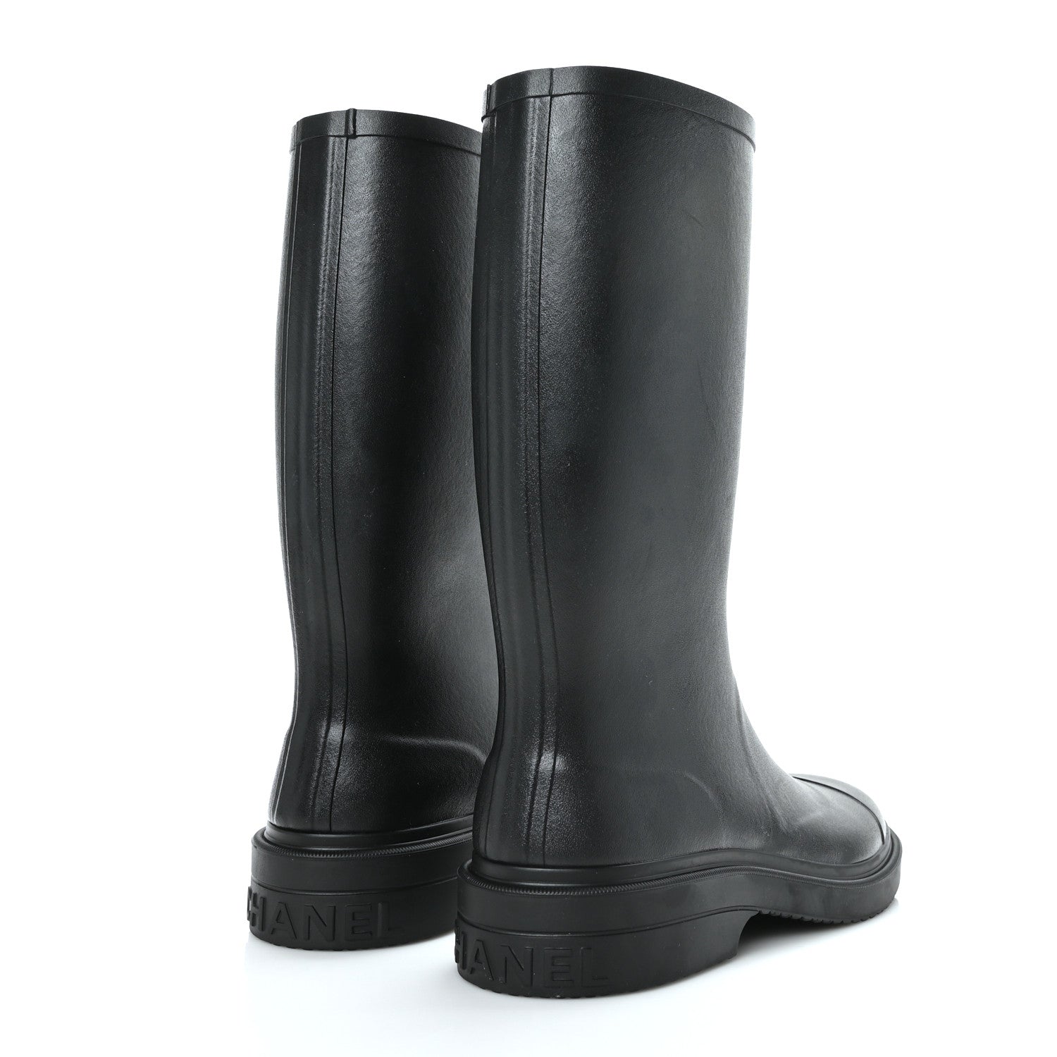 Chanel Caoutchouk CC High Boots 41 Black 4 of 8