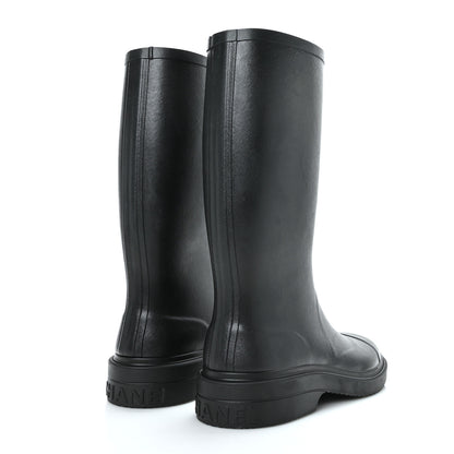 Chanel Caoutchouk CC High Boots 41 Black 4 of 8