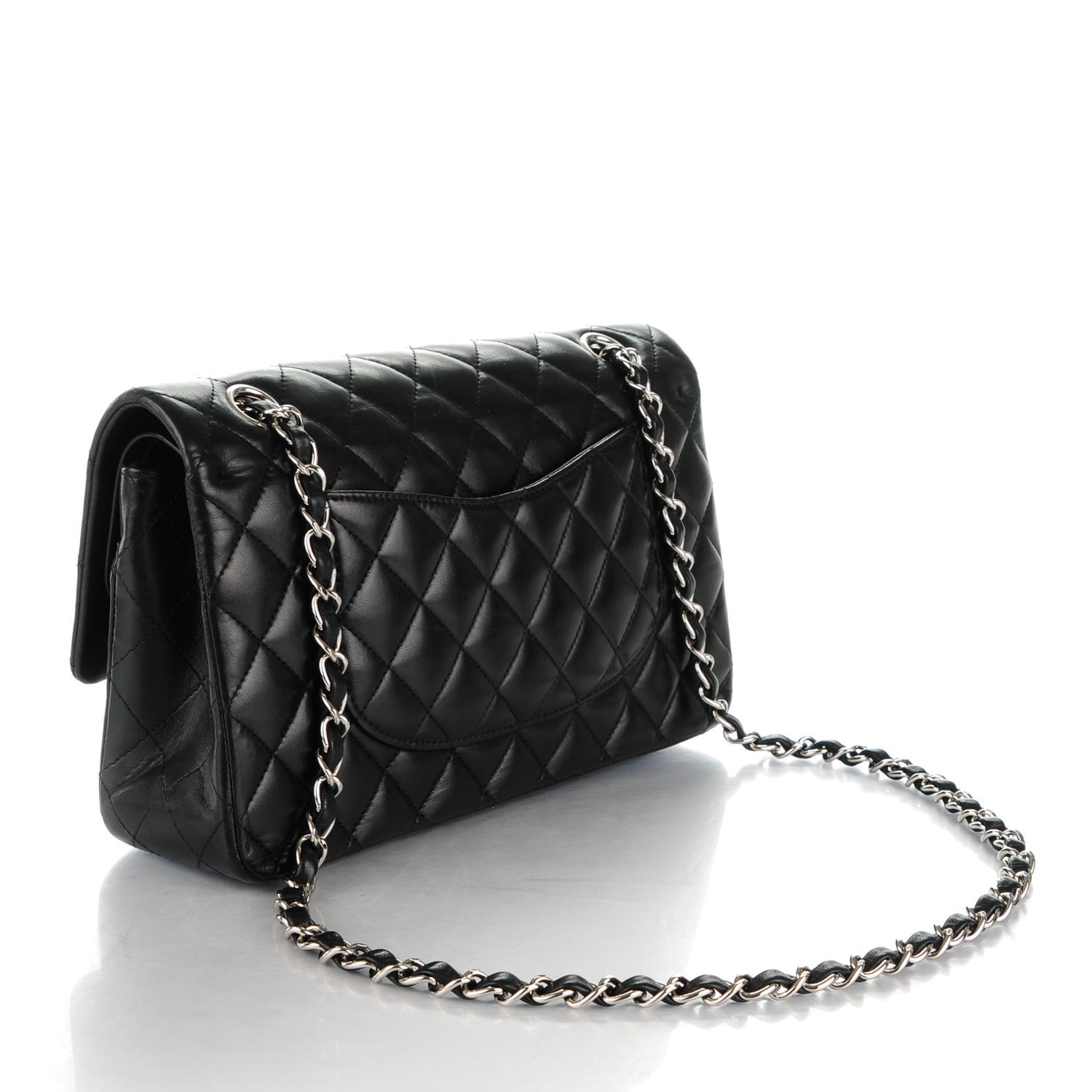 Chanel Lambskin Quilted Medium Double Flap Black 3 of 9
