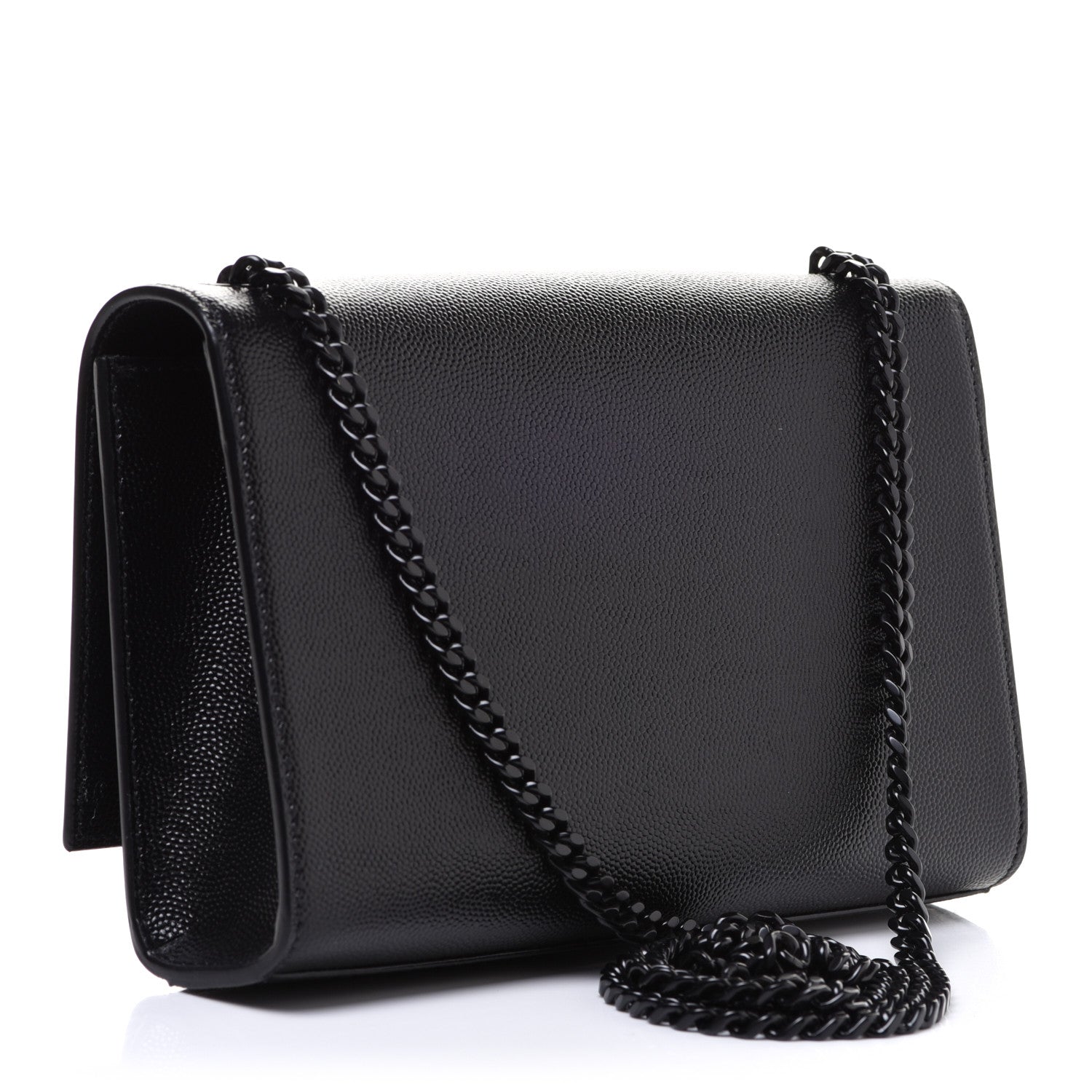 Saint Laurent Grain De Poudre Small Monogram Kate Satchel Black 2 of 9