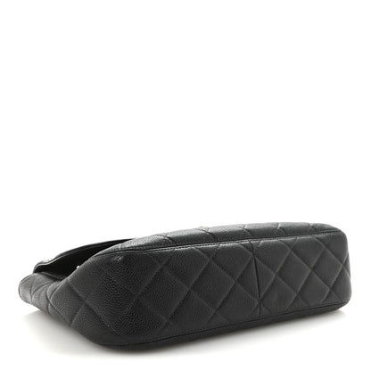 Chanel Caviar Quilted Jumbo Single Flap Black 4 of 11