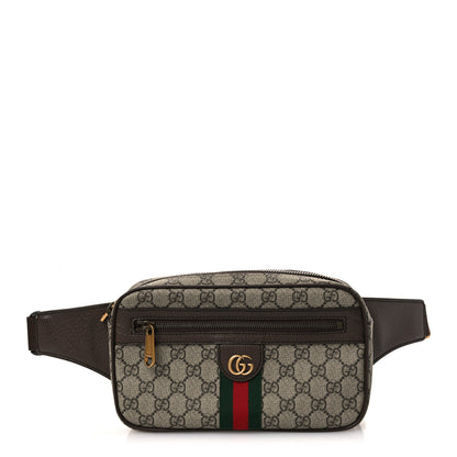 Gucci Soft GG Supreme Monogram Medium Ophidia Belt Bag  Dark Brown 1 of 10