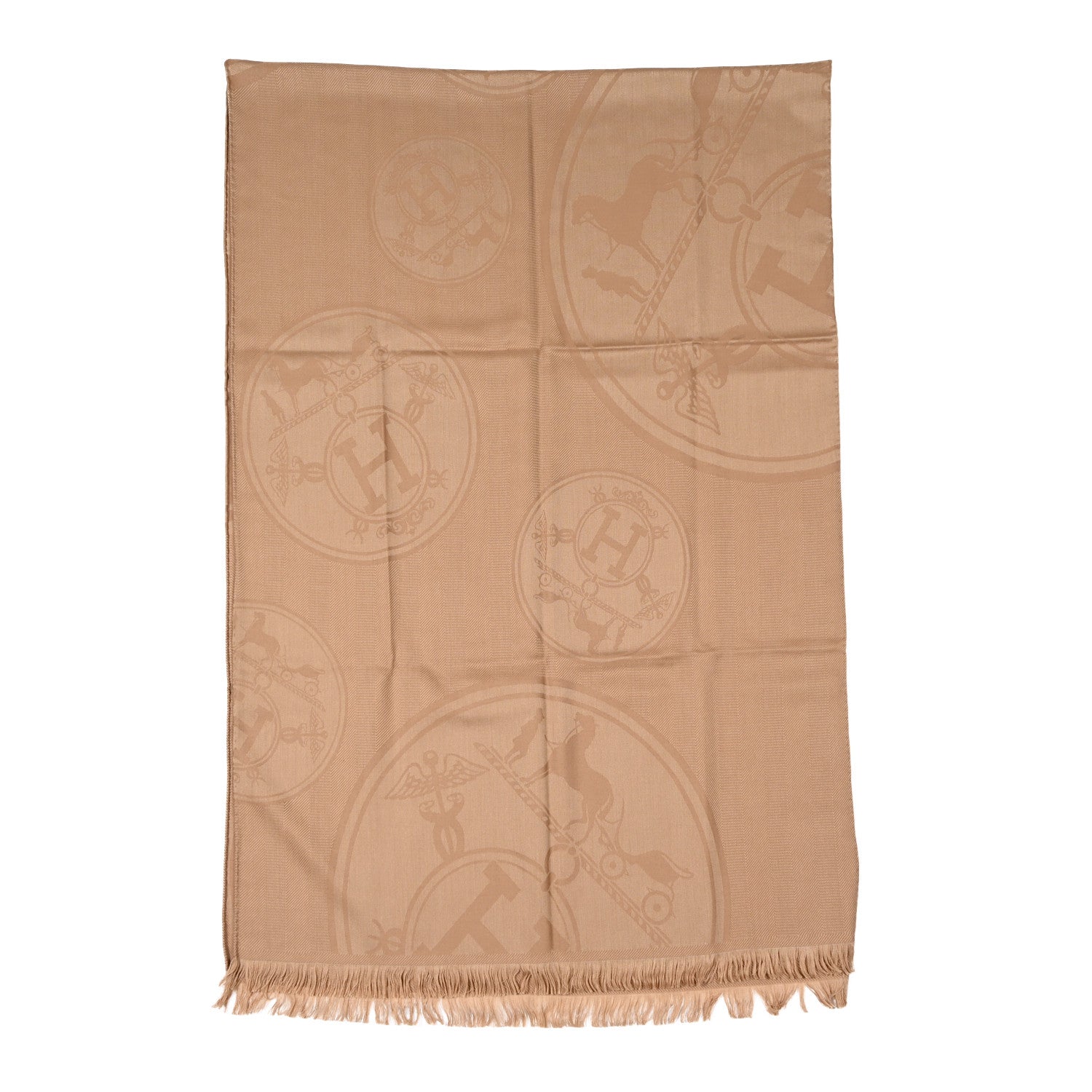 Hermes Cashmere Silk New Libris Confettis D'Ex Stole Kraft 2 of 3