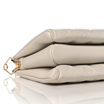Louis Vuitton Lambskin Embossed Monogram Coussin PM Beige Cream 7 of 10