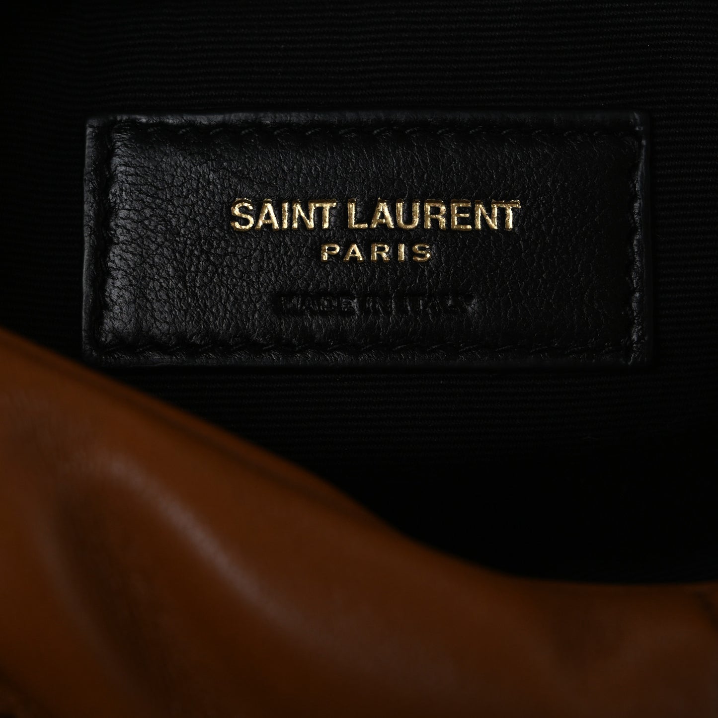 Lambskin Quilted Small Loulou Puffer Monogram Chain Satchel Dark Honey